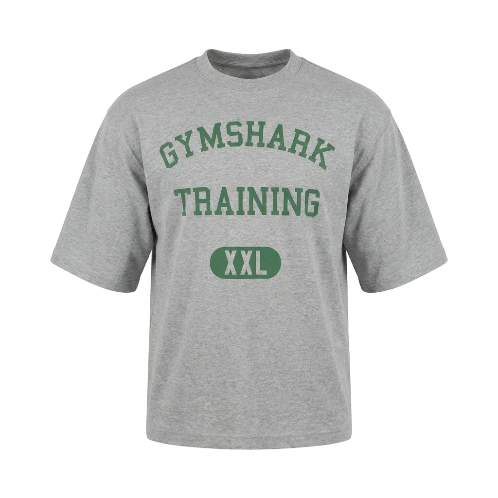 GYMSHARK Training Graphic T-Shirt Light Grey