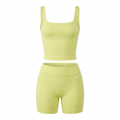GYMSHARK Vital Tank With Shelf Yellow