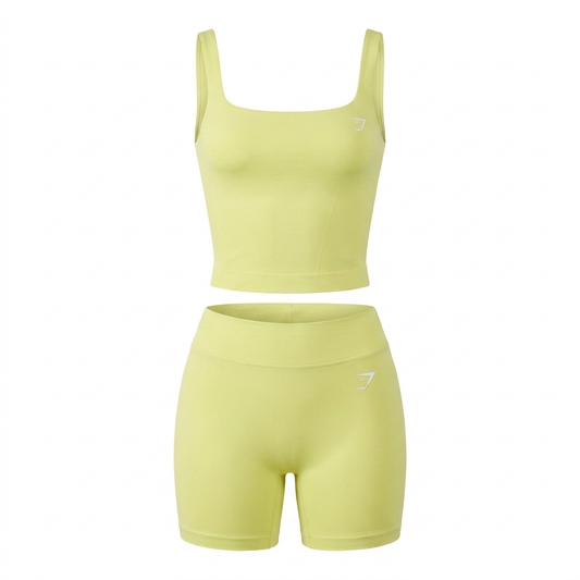 GYMSHARK Vital Tank With Shelf Yellow