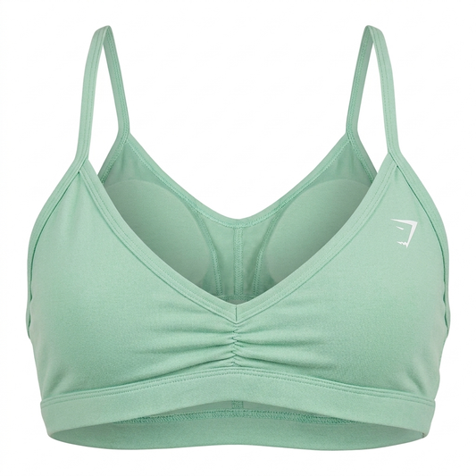 GYMSHARK Washed Minimal Sports Bra Pop Turquoise/Wash