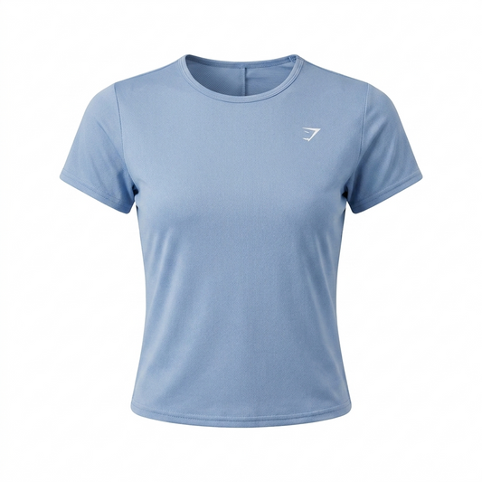 GYMSHARK Washed Pastel Baby Tee Steady Purple/Wash