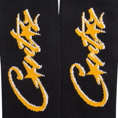 CORTEIZ ALLSTARZ SOCKS [BLACK & YELLOW]