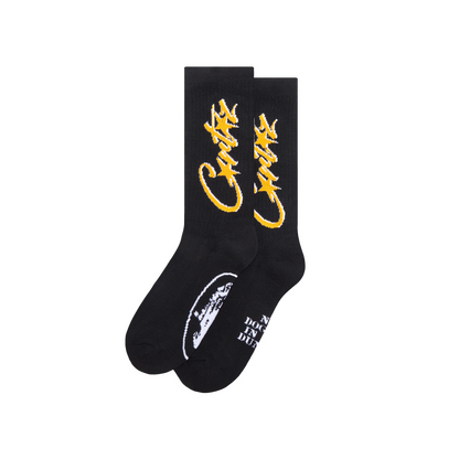 CORTEIZ ALLSTARZ SOCKS [BLACK & YELLOW]