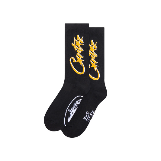 CORTEIZ ALLSTARZ SOCKS [BLACK & YELLOW]