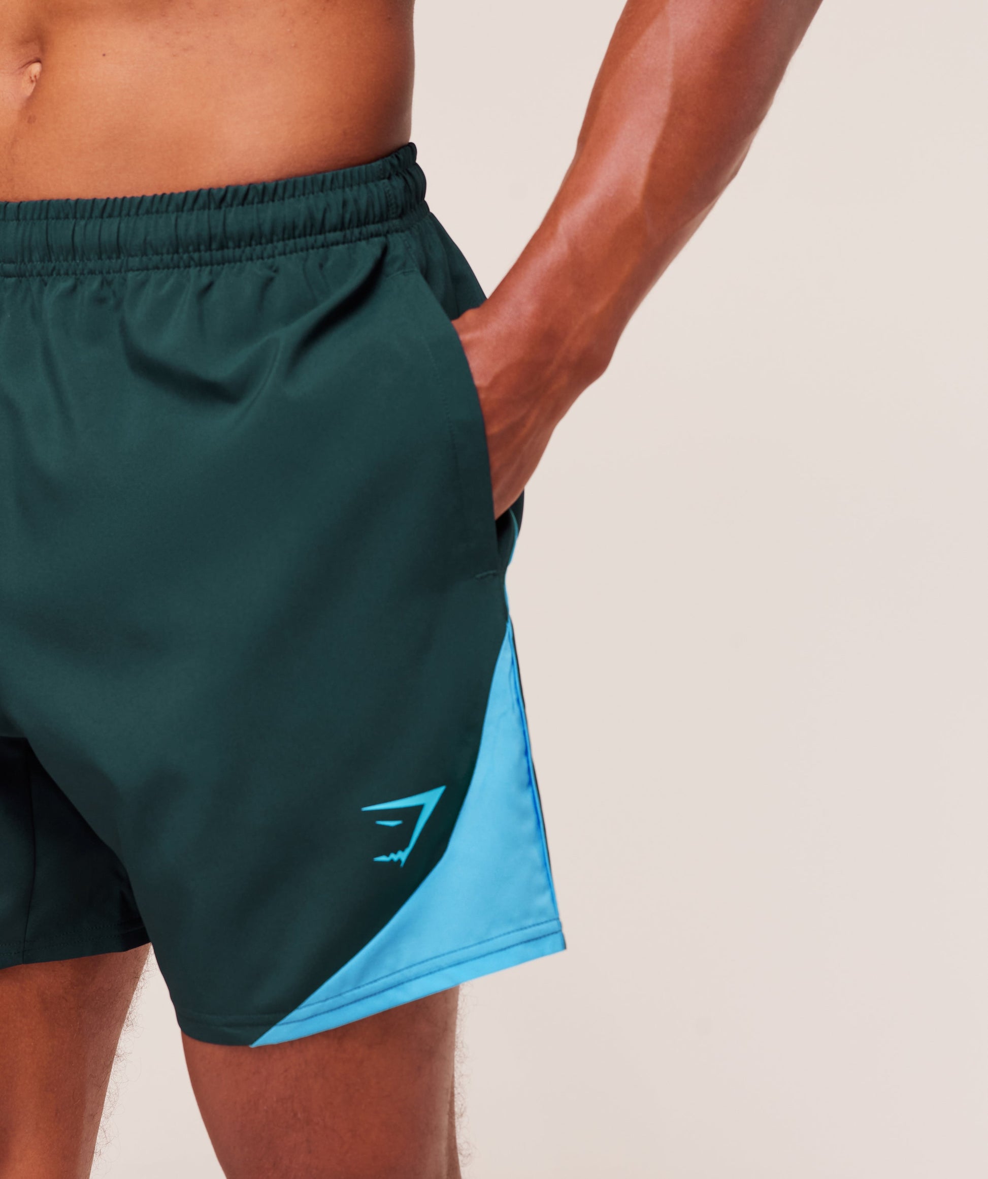 Gymshark Arrival Block 6" Shorts Deep Petrol Blue — Gymshark | Authentic India