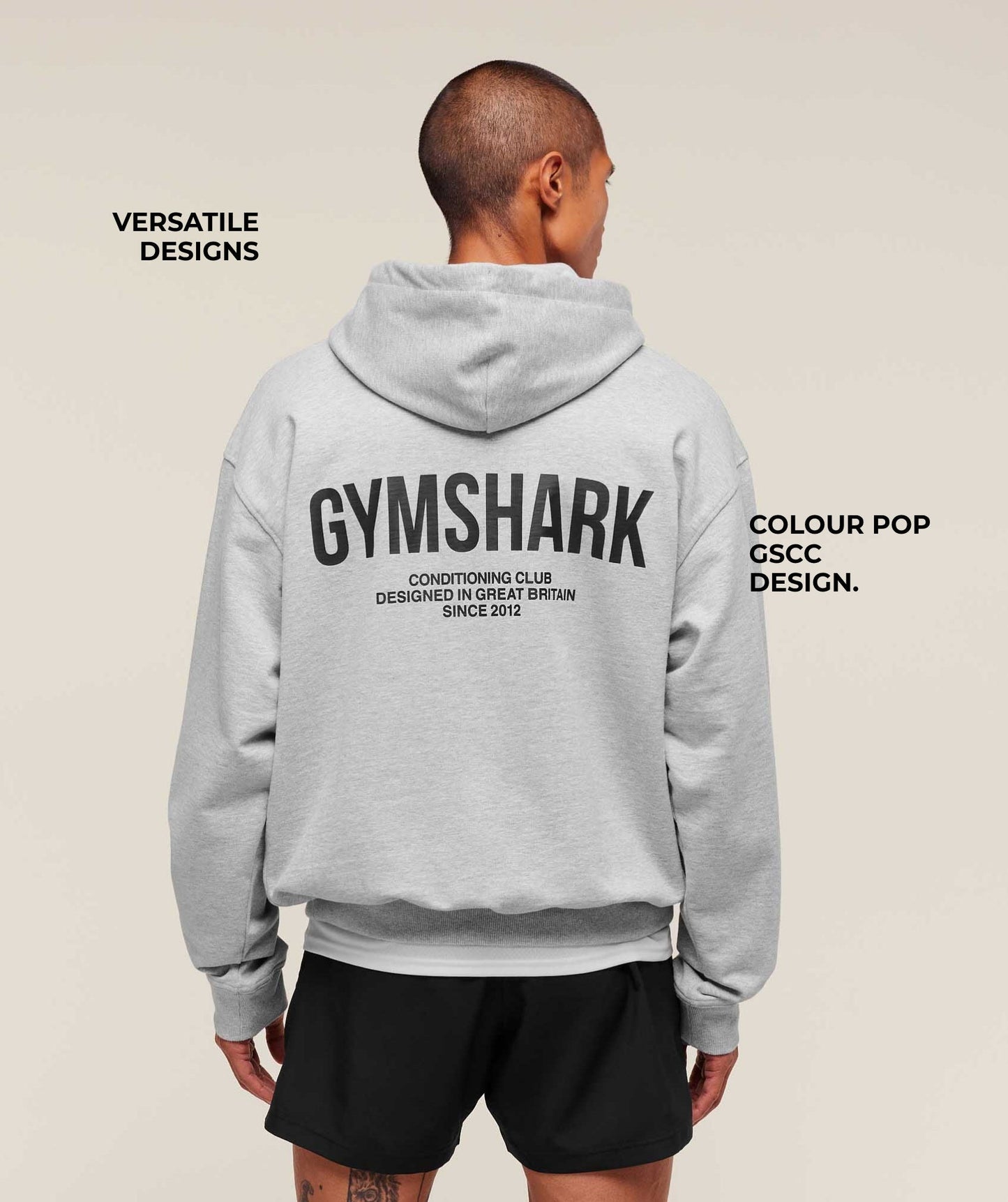 Gymshark Conditioning Club Hoodie Light Grey Core Marl — Gymshark | Authentic India