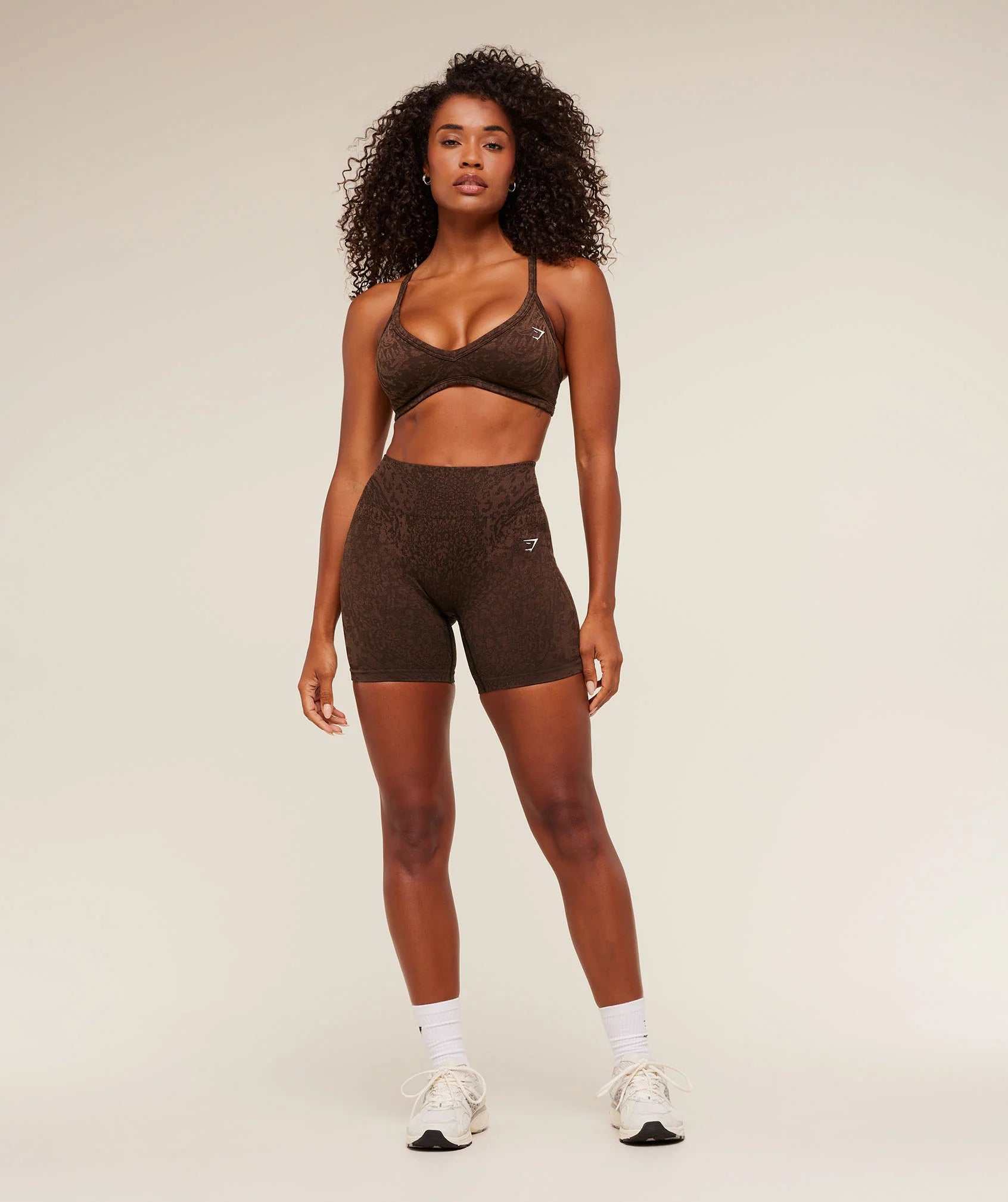 GYMSHARK Adapt Animal Sports Bra Brown — Gymshark | Authentic India