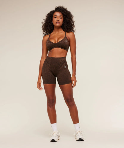 GYMSHARK Adapt Animal Sports Bra Brown — Gymshark | Authentic India