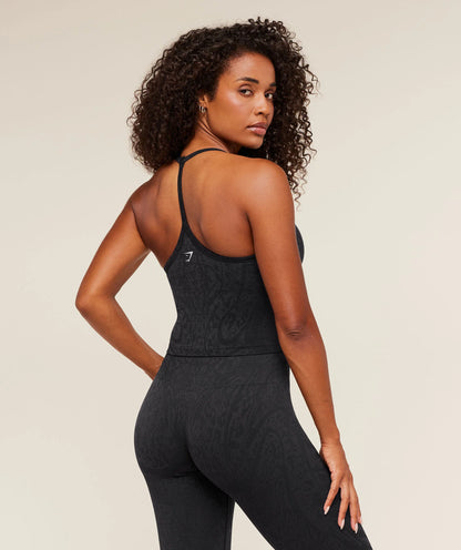 GYMSHARK Adapt Animal Tank Top With Shelf Black — Gymshark | Authentic India