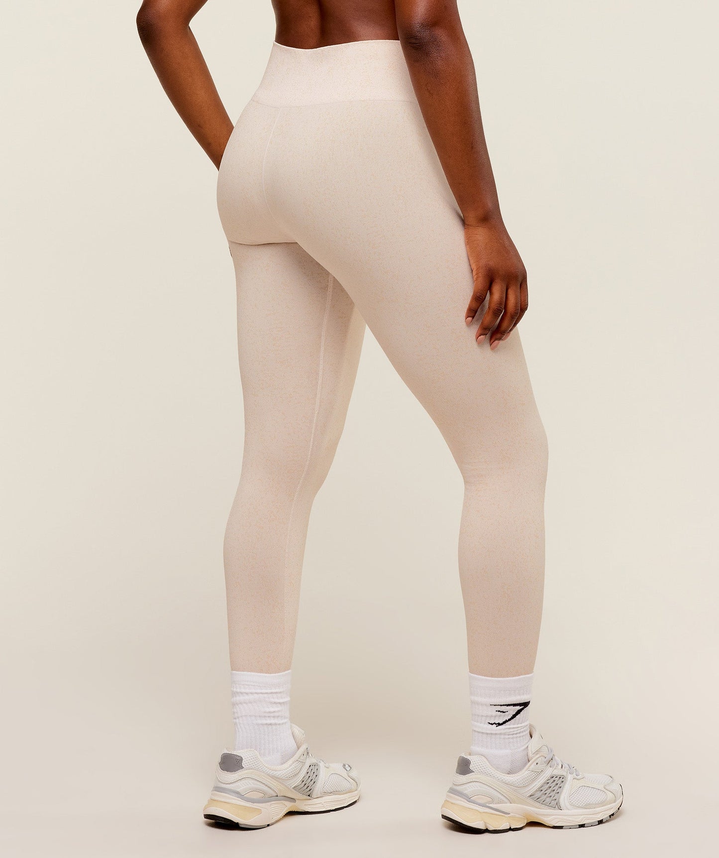 Women's Gymshark Adapt Fleck X Whitney Seamless Leggings Mineral | Coconut White — Gymshark | Authentic India
