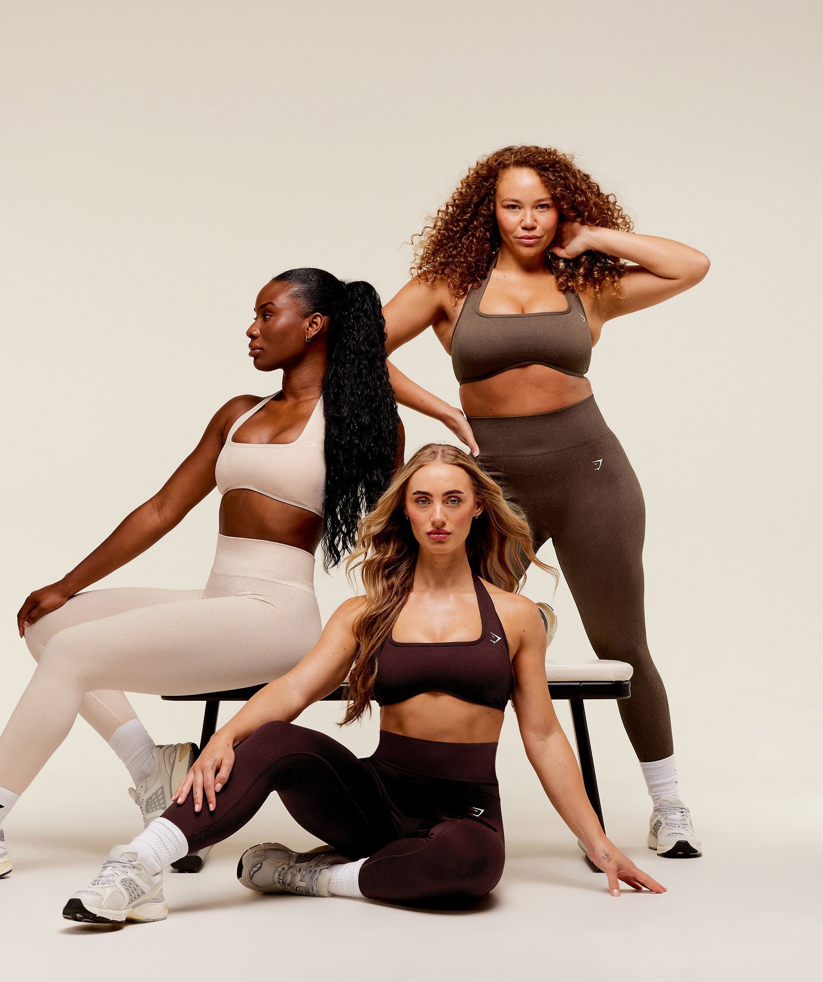 Women's Gymshark Adapt Fleck X Whitney Seamless Leggings Mineral | Coconut White — Gymshark | Authentic India