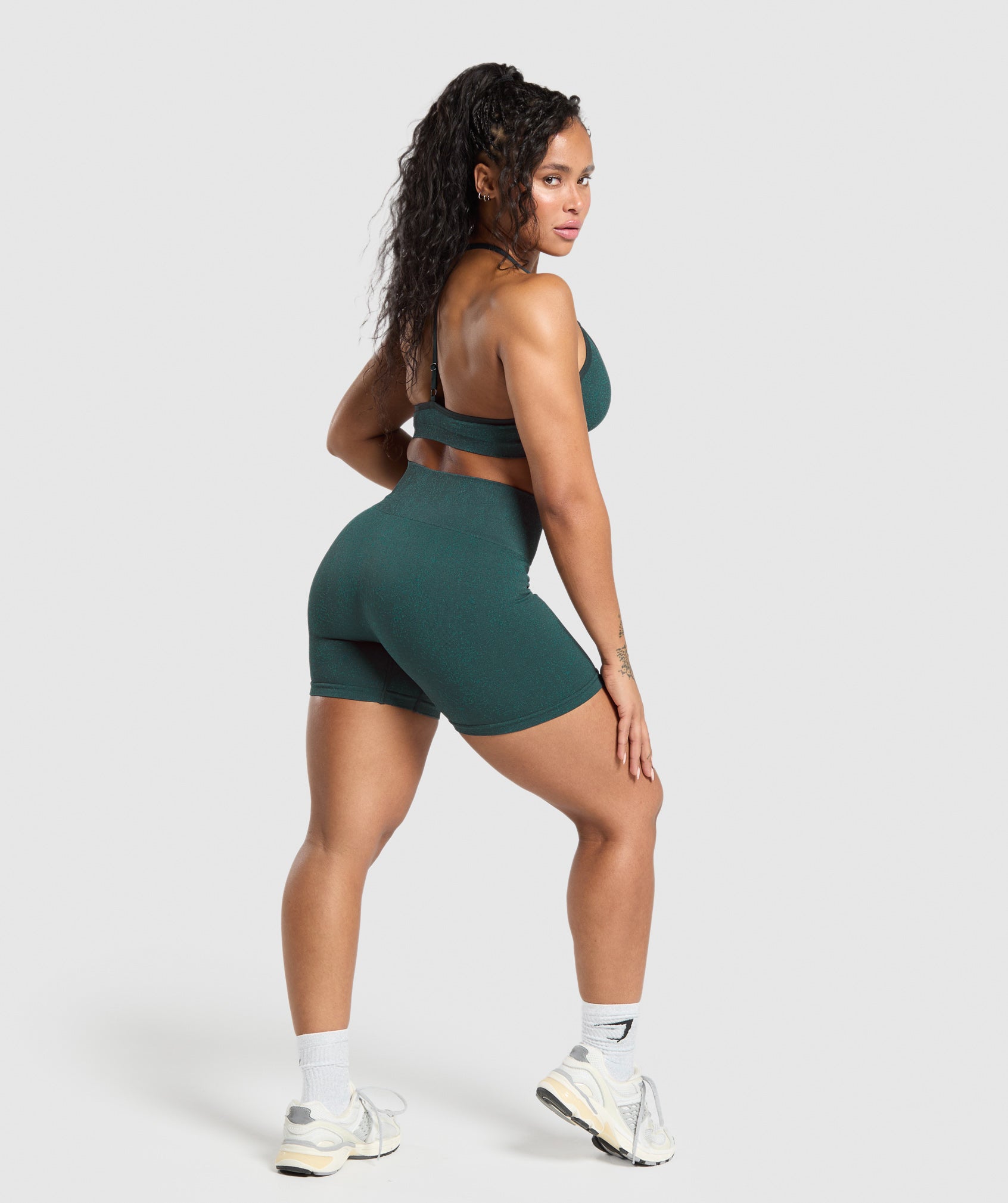 Women's Gymshark Adapt Fleck T-Back Bra Darkest Teal — Gymshark | Authentic India