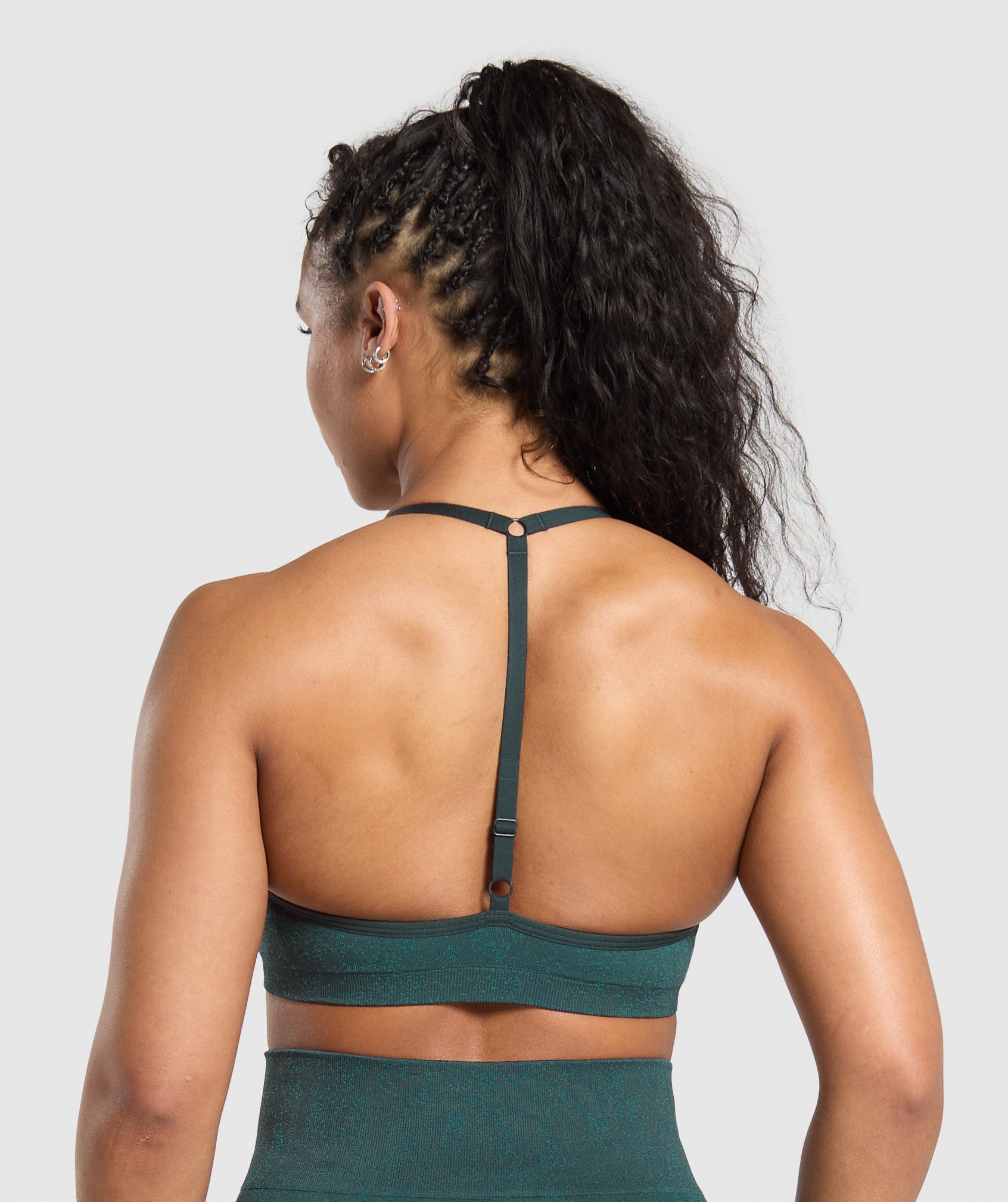 Women's Gymshark Adapt Fleck T-Back Bra Darkest Teal — Gymshark | Authentic India