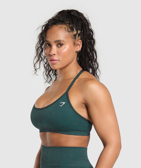 Women's Gymshark Adapt Fleck T-Back Bra Darkest Teal — Gymshark | Authentic India
