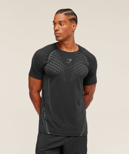 Gymshark Apex Seamless T-Shirt Black — Gymshark | Authentic India