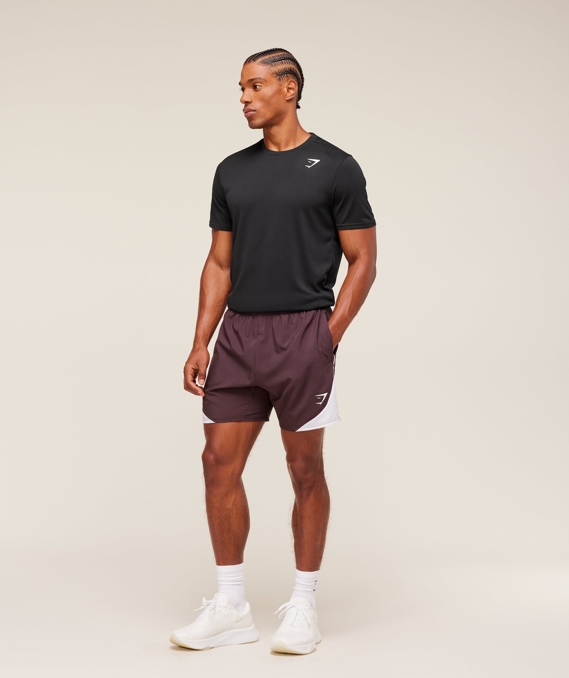 Gymshark Arrival Block 6" Shorts Cherry Purple — Gymshark | Authentic India