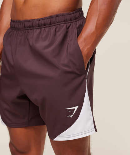 Gymshark Arrival Block 6" Shorts Cherry Purple — Gymshark | Authentic India