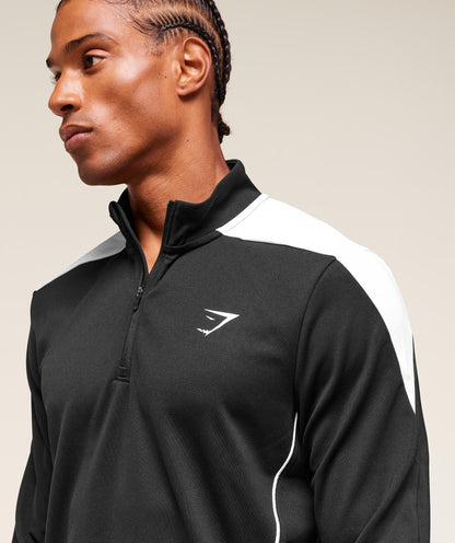 Gymshark Arrival Block 1/4 Zip Black — Gymshark | Authentic India