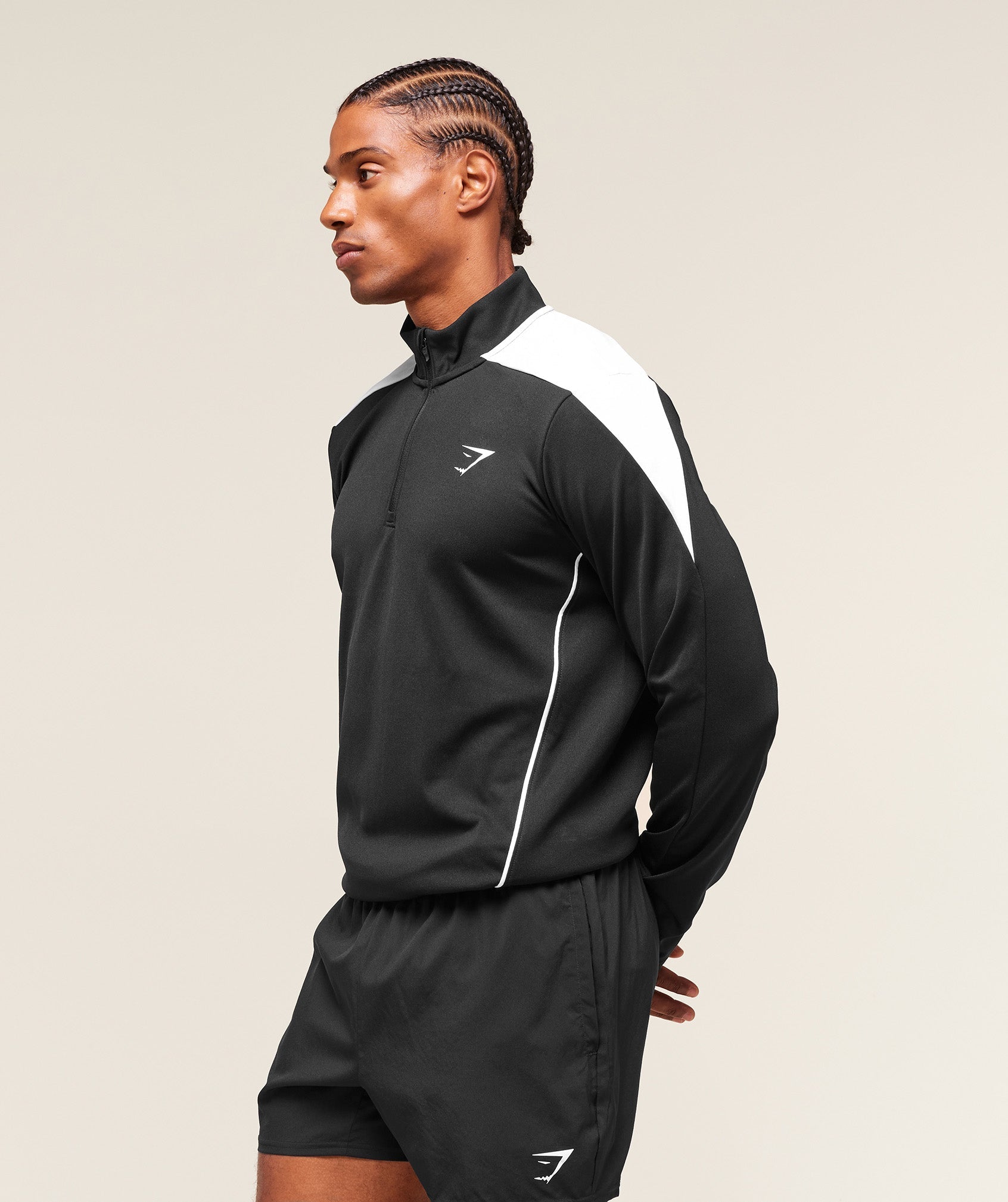 Gymshark Arrival Block 1/4 Zip Black — Gymshark | Authentic India