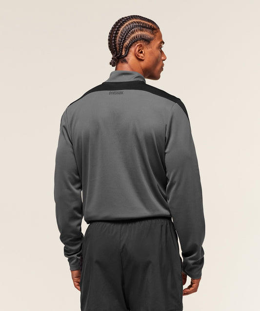 Gymshark Arrival Block 1/4 Zip Dark Grey — Gymshark | Authentic India