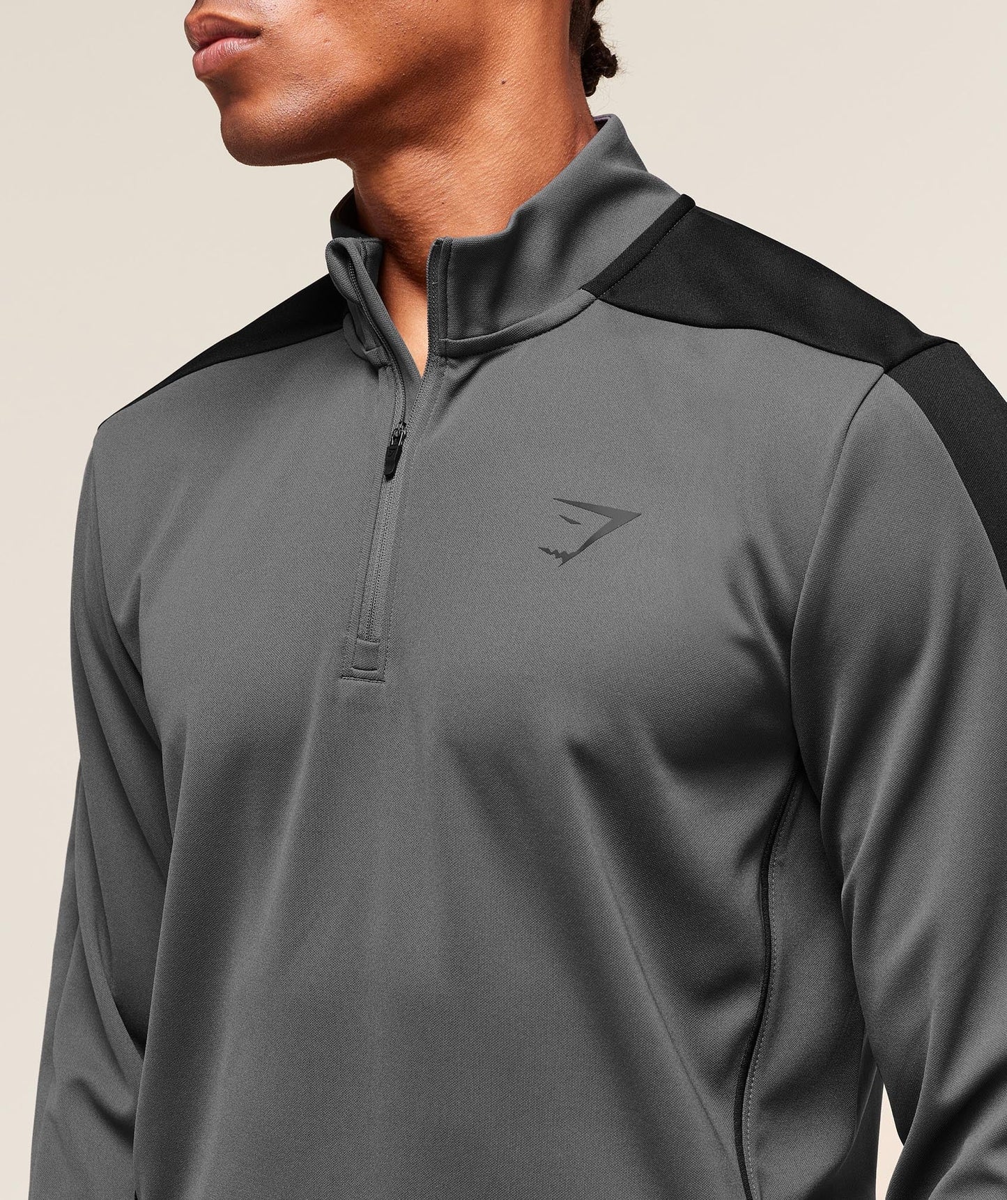 Gymshark Arrival Block 1/4 Zip Dark Grey — Gymshark | Authentic India