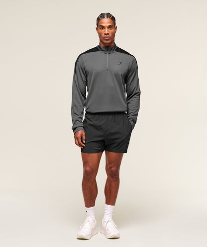 Gymshark Arrival Block 1/4 Zip Dark Grey — Gymshark | Authentic India