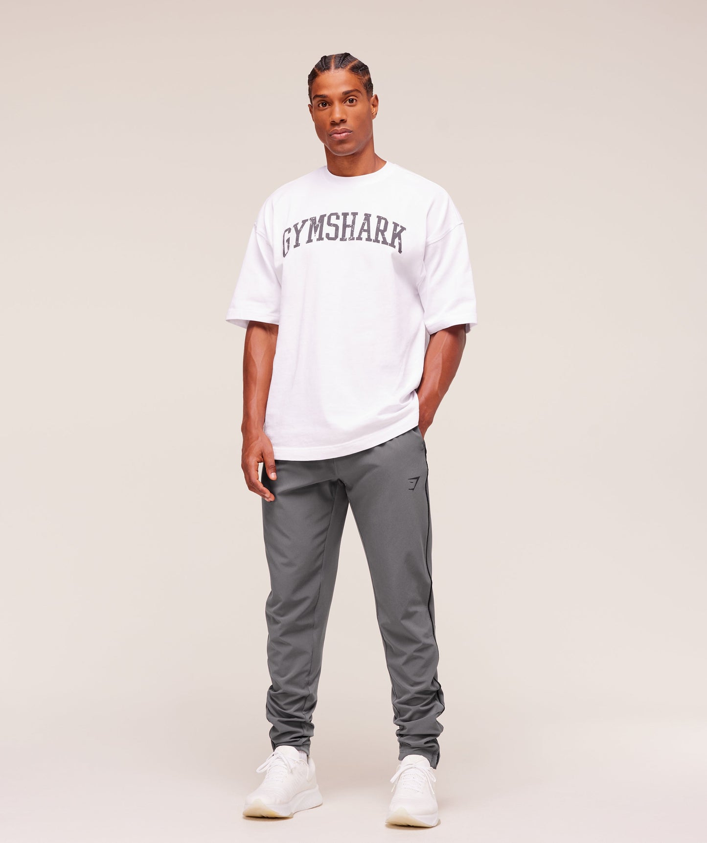 Gymshark Arrival Woven Block Joggers Dark Grey — Gymshark | Authentic India