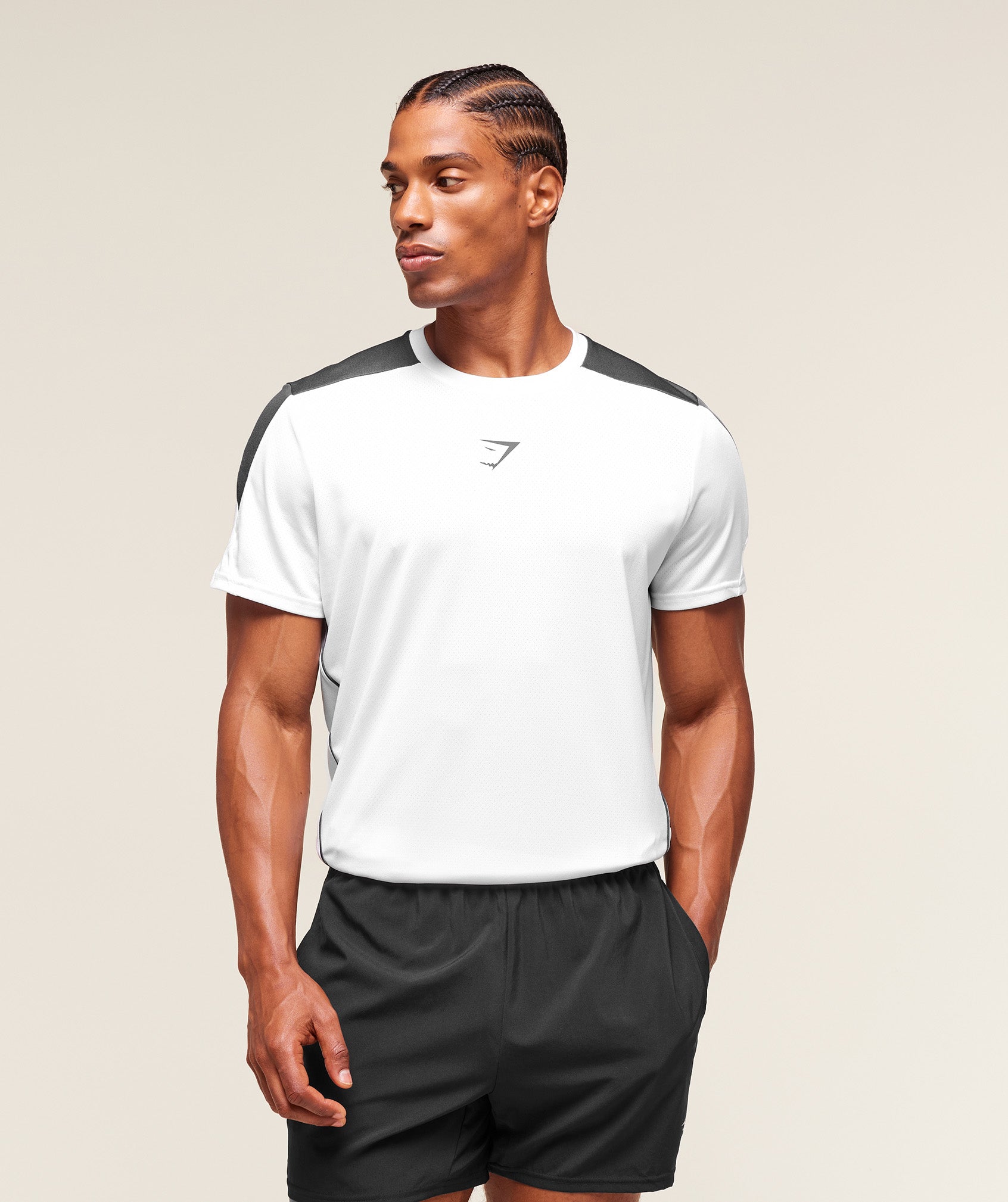 Gymshark Arrival Block T-Shirt White — Gymshark | Authentic India