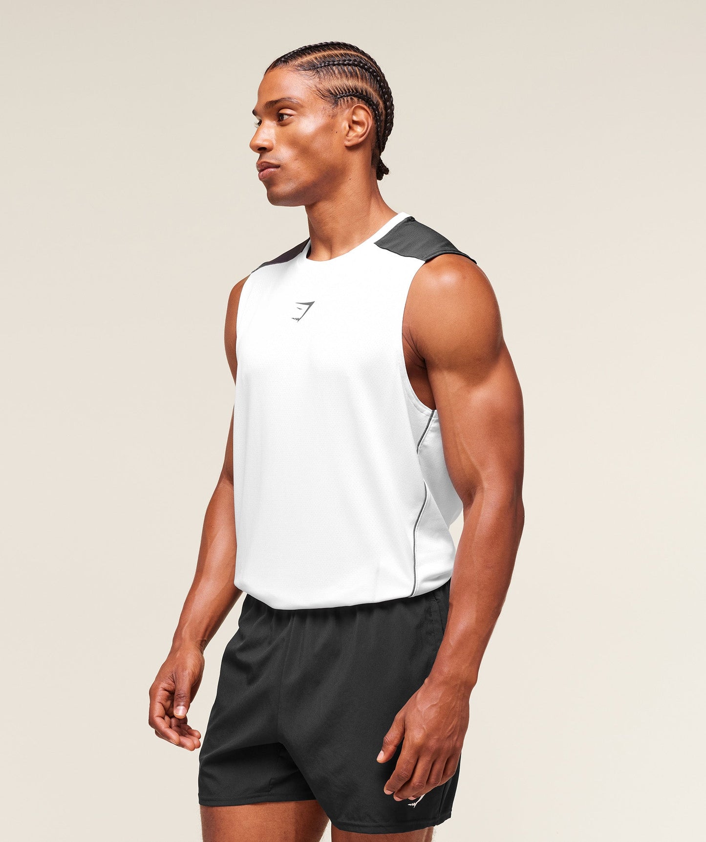 Gymshark Arrival Block Tank White — Gymshark | Authentic India