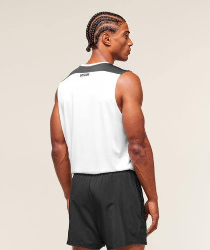 Gymshark Arrival Block Tank White — Gymshark | Authentic India