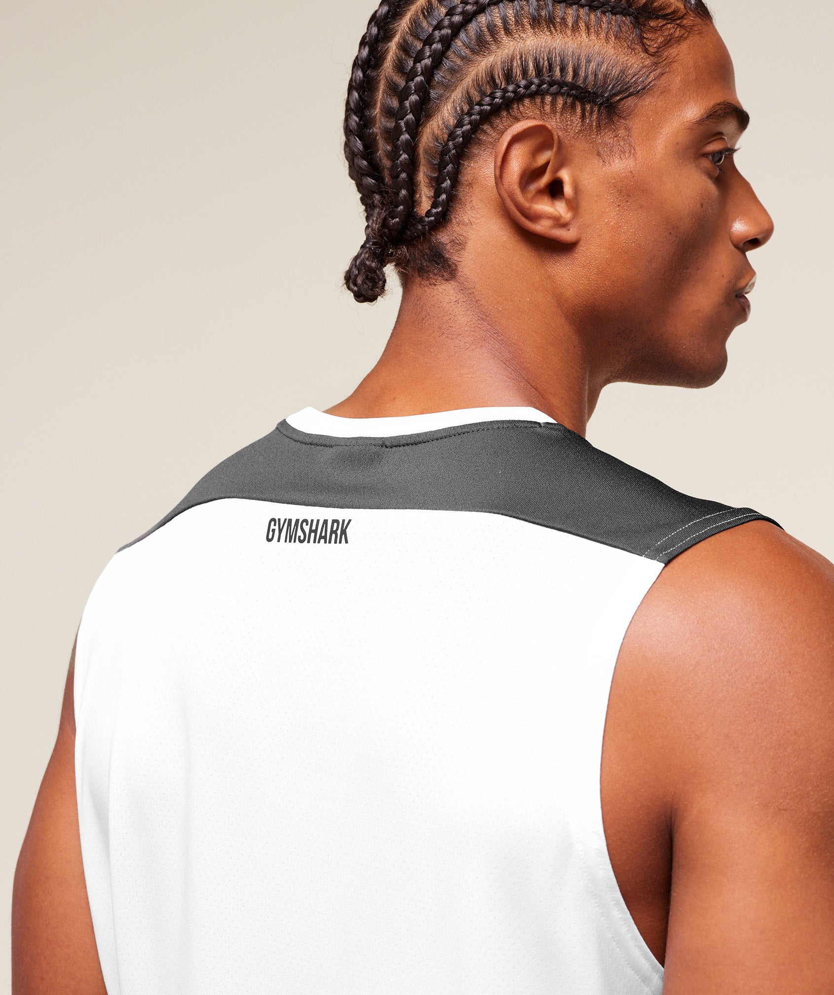Gymshark Arrival Block Tank White — Gymshark | Authentic India