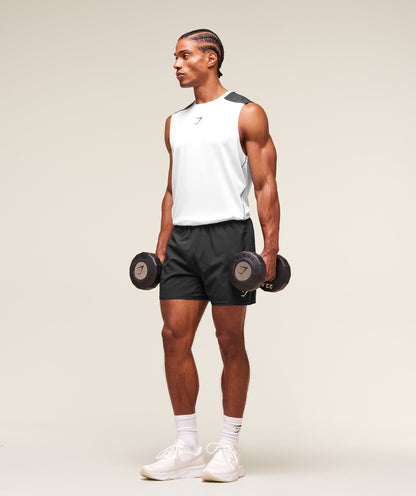 Gymshark Arrival Block Tank White — Gymshark | Authentic India