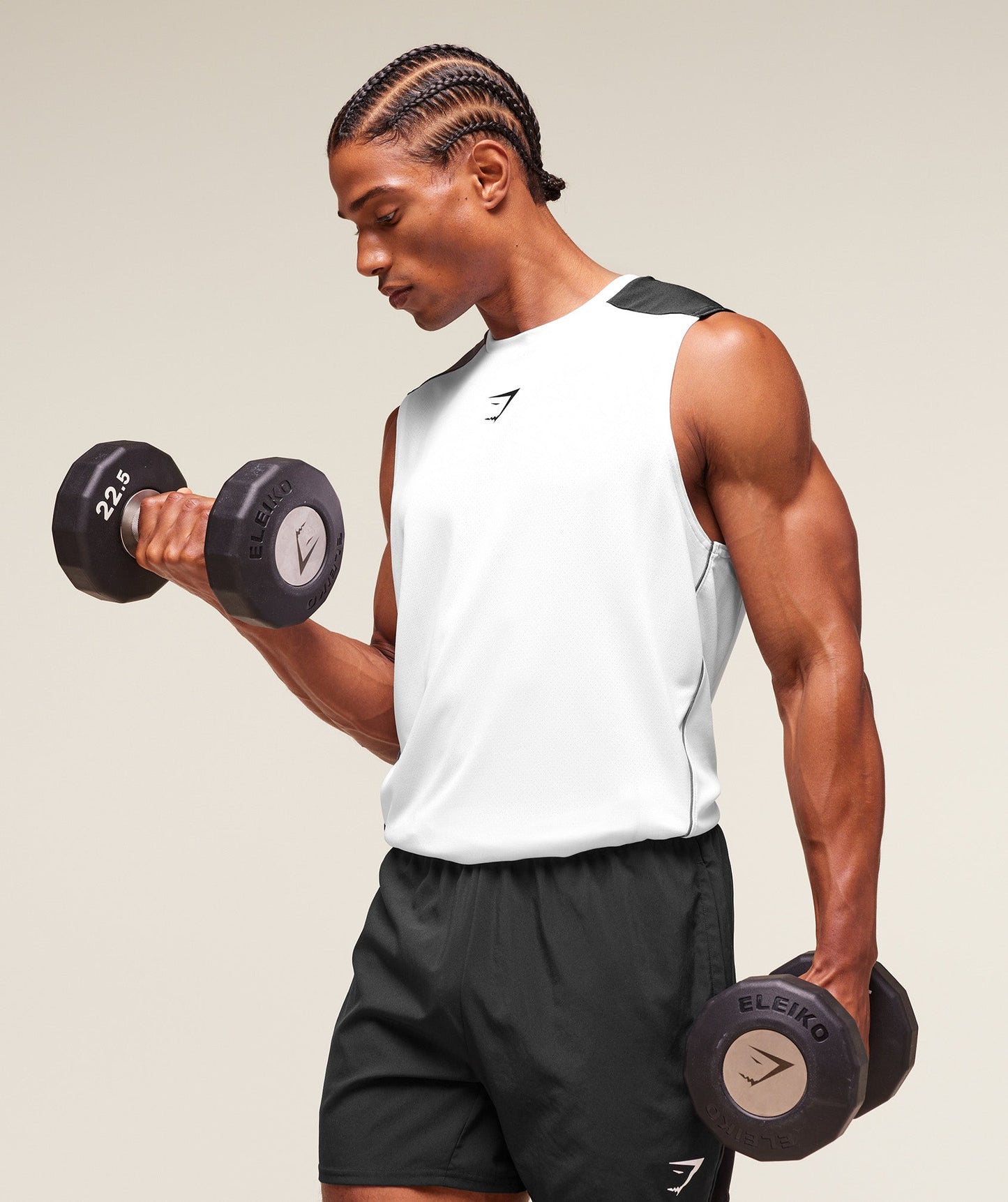 Gymshark Arrival Block Tank White — Gymshark | Authentic India