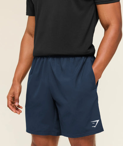 GYMSHARK Arrival 7 Shorts Navy — GYMSHARK S | Authentic India