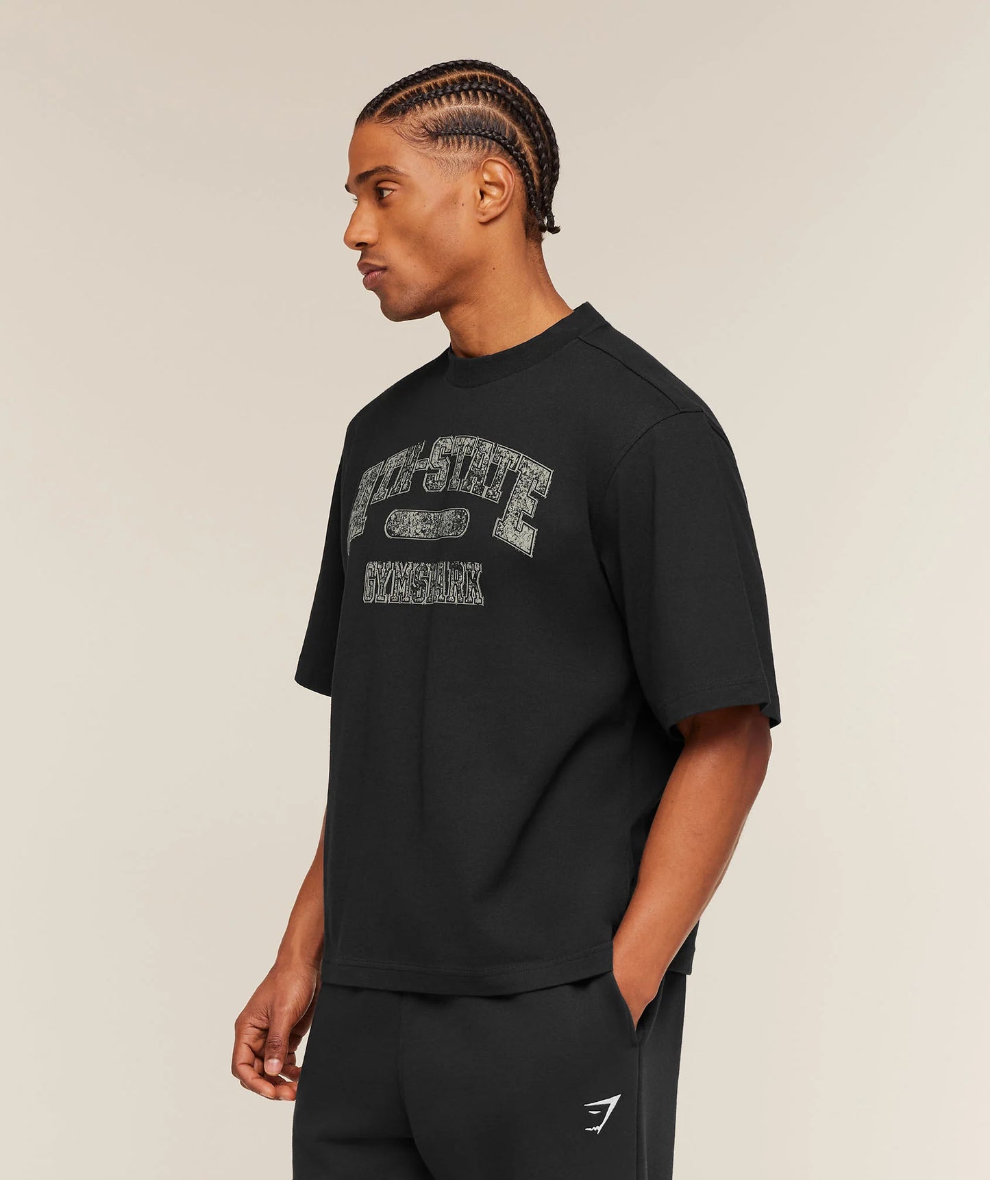 GYMSHARK Ath-State Graphic T-Shirt Black