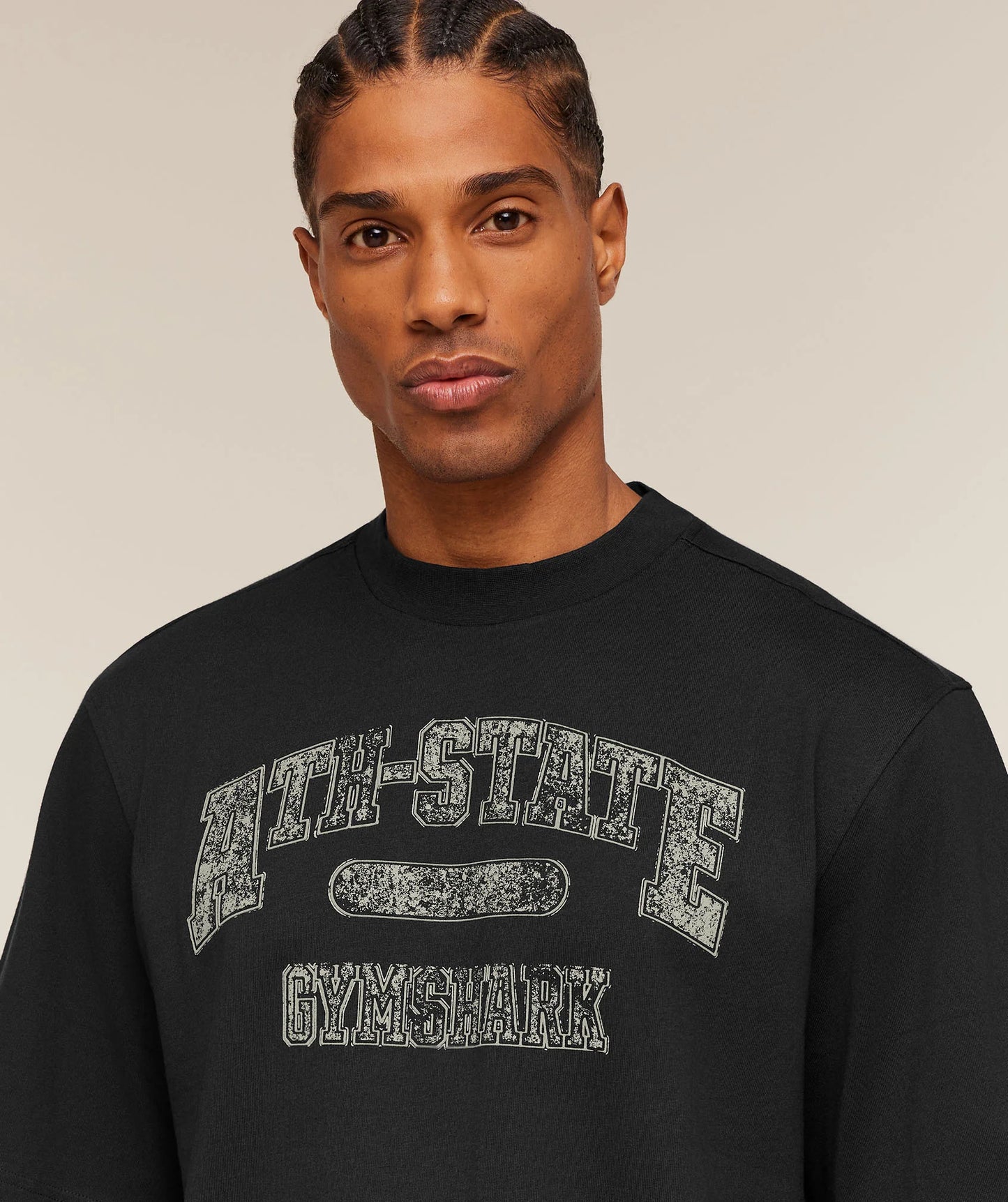 GYMSHARK Ath-State Graphic T-Shirt Black