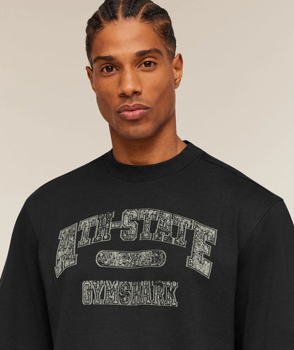 GYMSHARK Ath-State Graphic T-Shirt Black