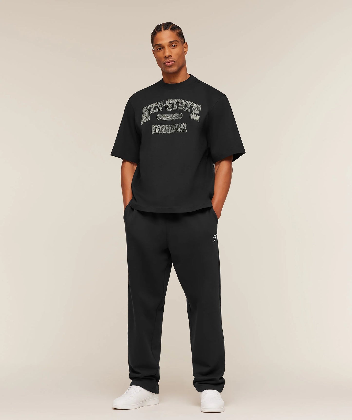 GYMSHARK Ath-State Graphic T-Shirt Black
