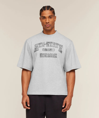 GYMSHARK Ath-State Graphic T-Shirt Light Grey