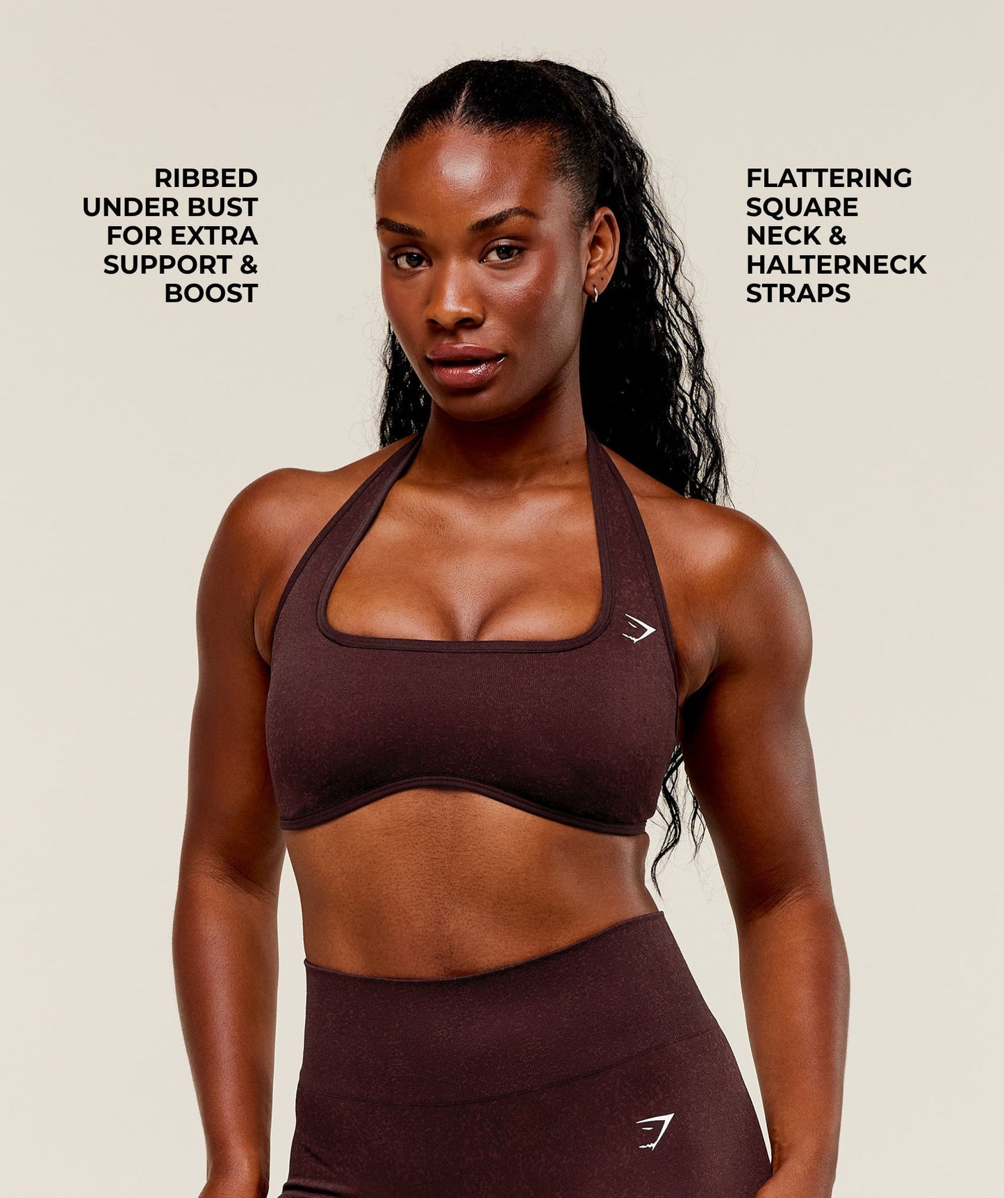 Women's Gymshark Adapt Fleck X Whitney Halterneck Sports Bra Cherry Purple — Gymshark | Authentic India
