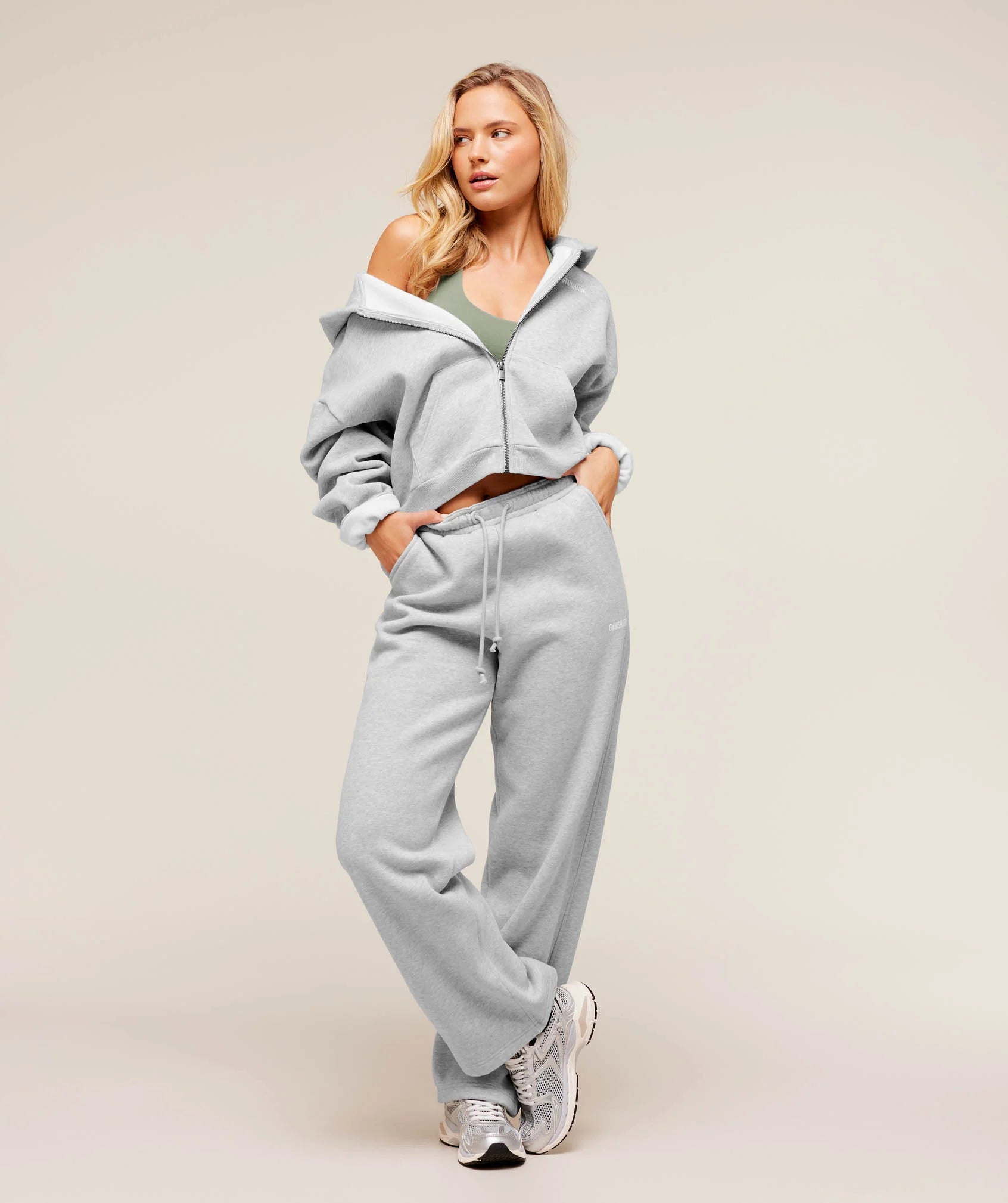 GYMSHARK Cosy Luxe Zip Through Hoodie Grey — Gymshark | Authentic India