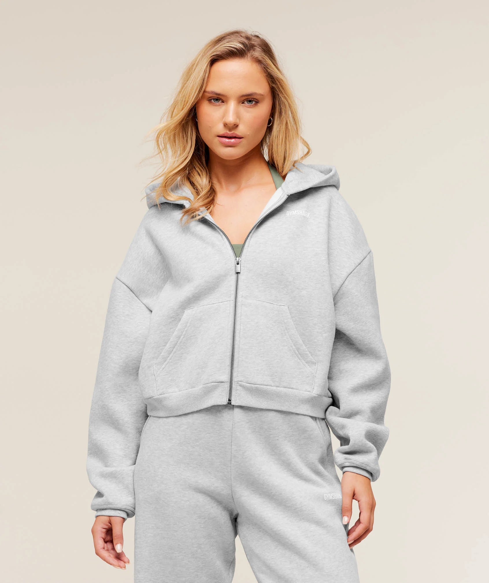 GYMSHARK Cosy Luxe Zip Through Hoodie Grey — Gymshark | Authentic India