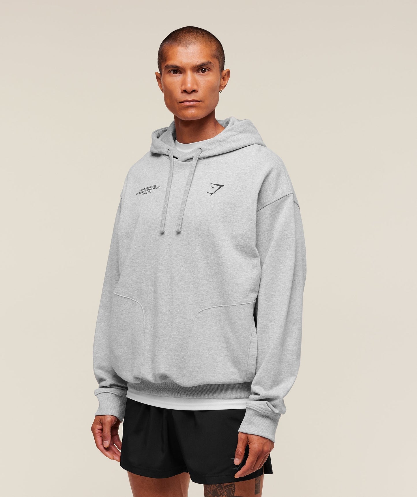 Gymshark Conditioning Club Hoodie Light Grey Core Marl — Gymshark | Authentic India