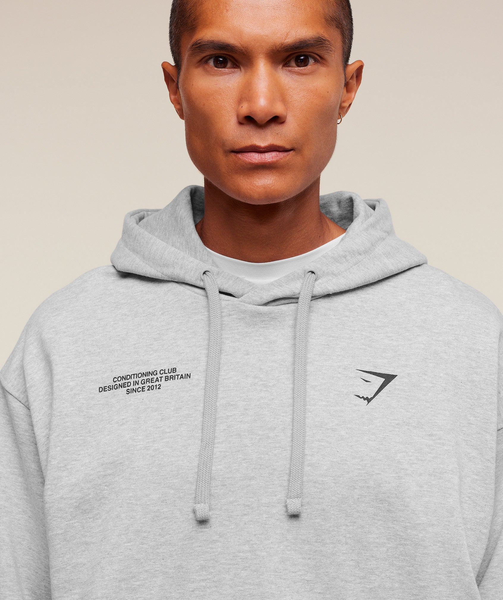 Gymshark Conditioning Club Hoodie Light Grey Core Marl — Gymshark | Authentic India
