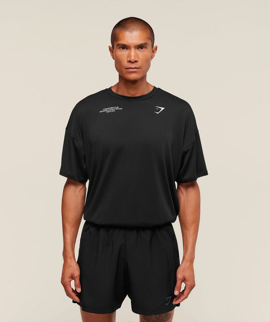 GYMSHARK Conditioning Club Oversized T Shirt Black — Gymshark | Authentic India