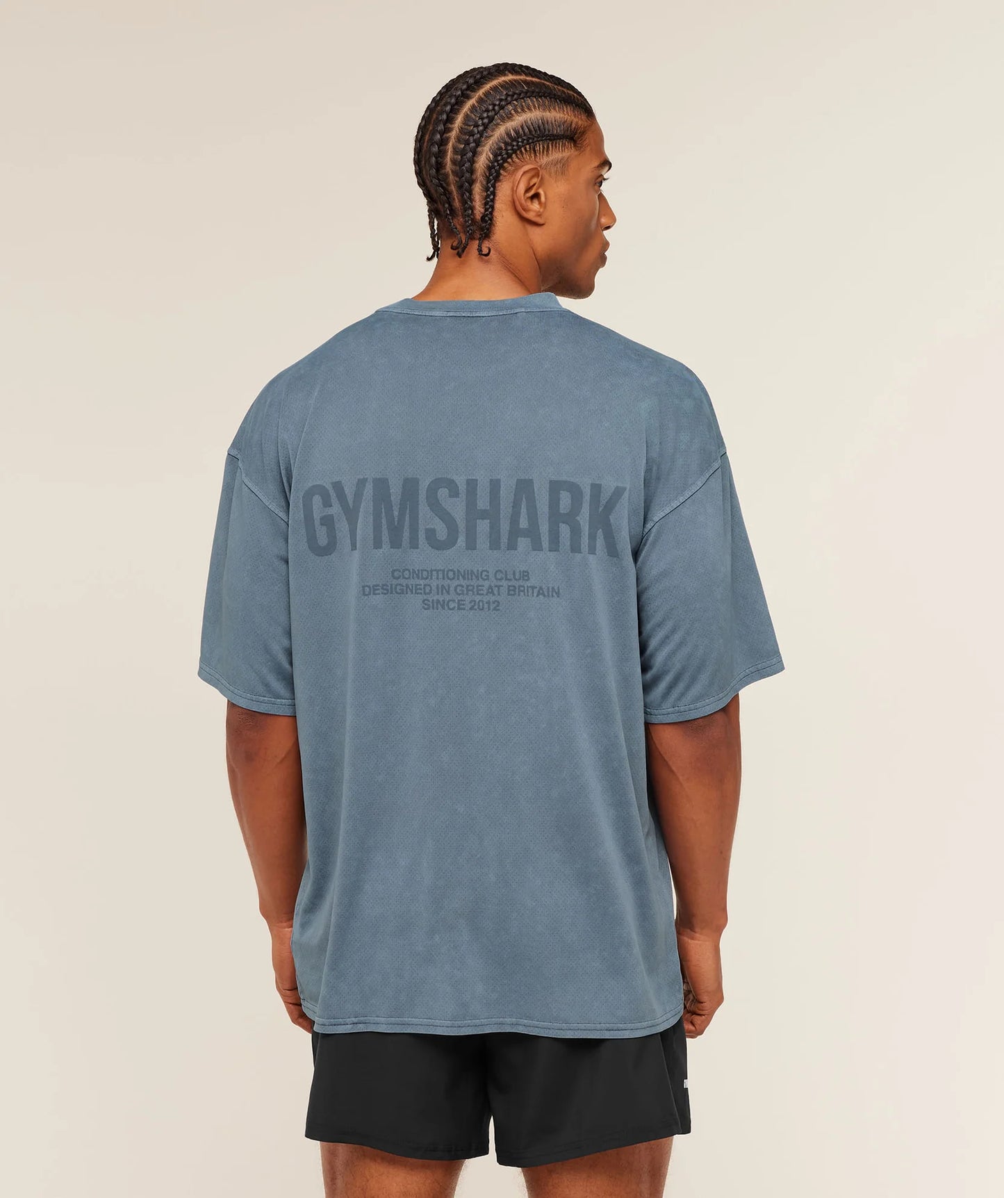 GYMSHARK Conditioning Club Washed T-Shirt Blue — Gymshark | Authentic India