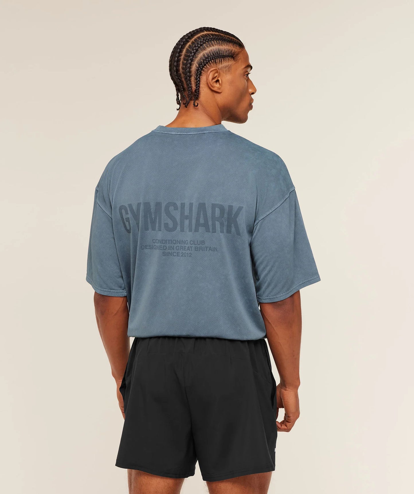 GYMSHARK Conditioning Club Washed T-Shirt Blue — Gymshark | Authentic India