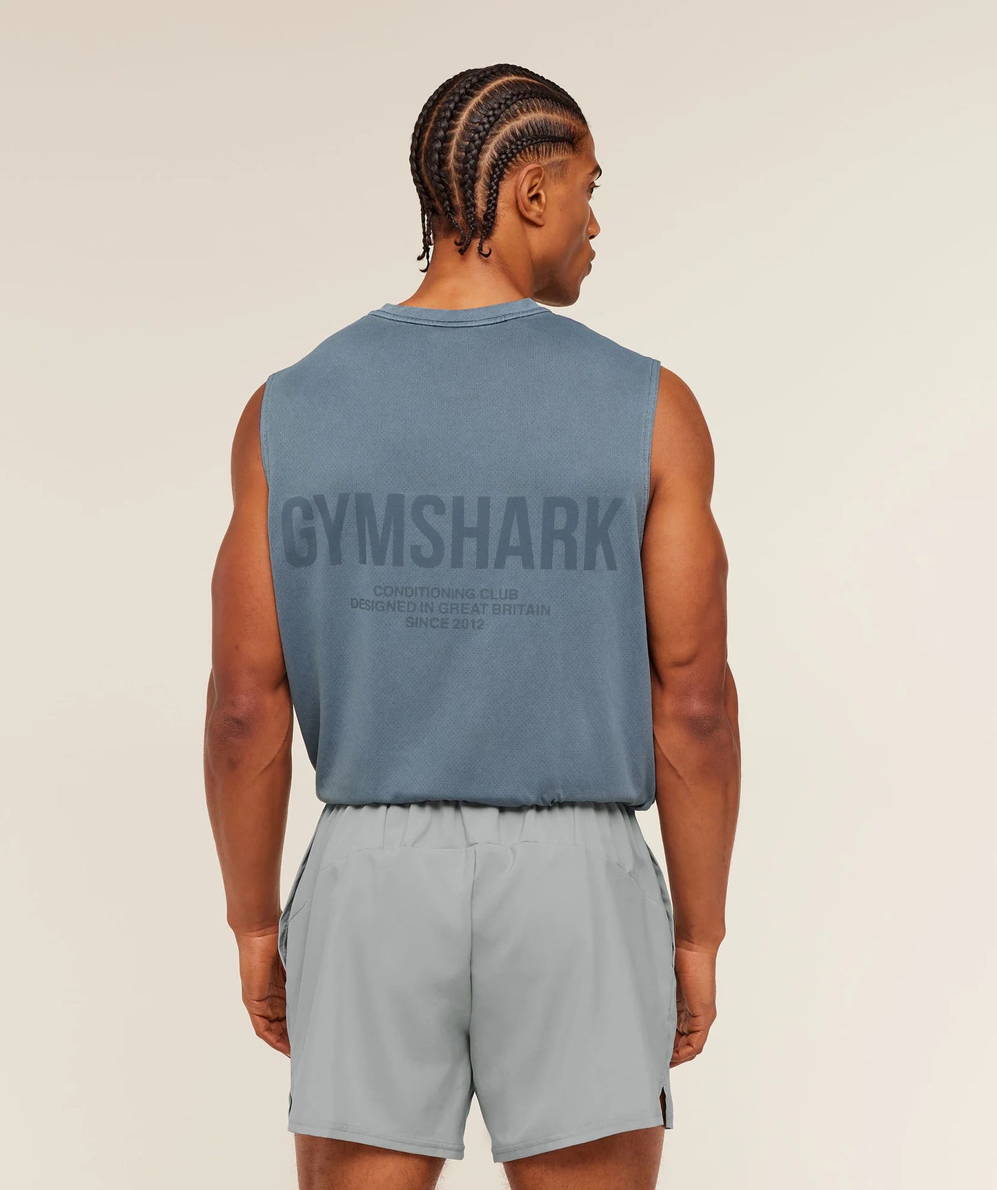 GYMSHARK Conditioning Club Washed Tank Blue — Gymshark | Authentic India
