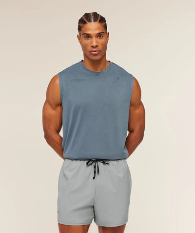 GYMSHARK Conditioning Club Washed Tank Blue — Gymshark | Authentic India