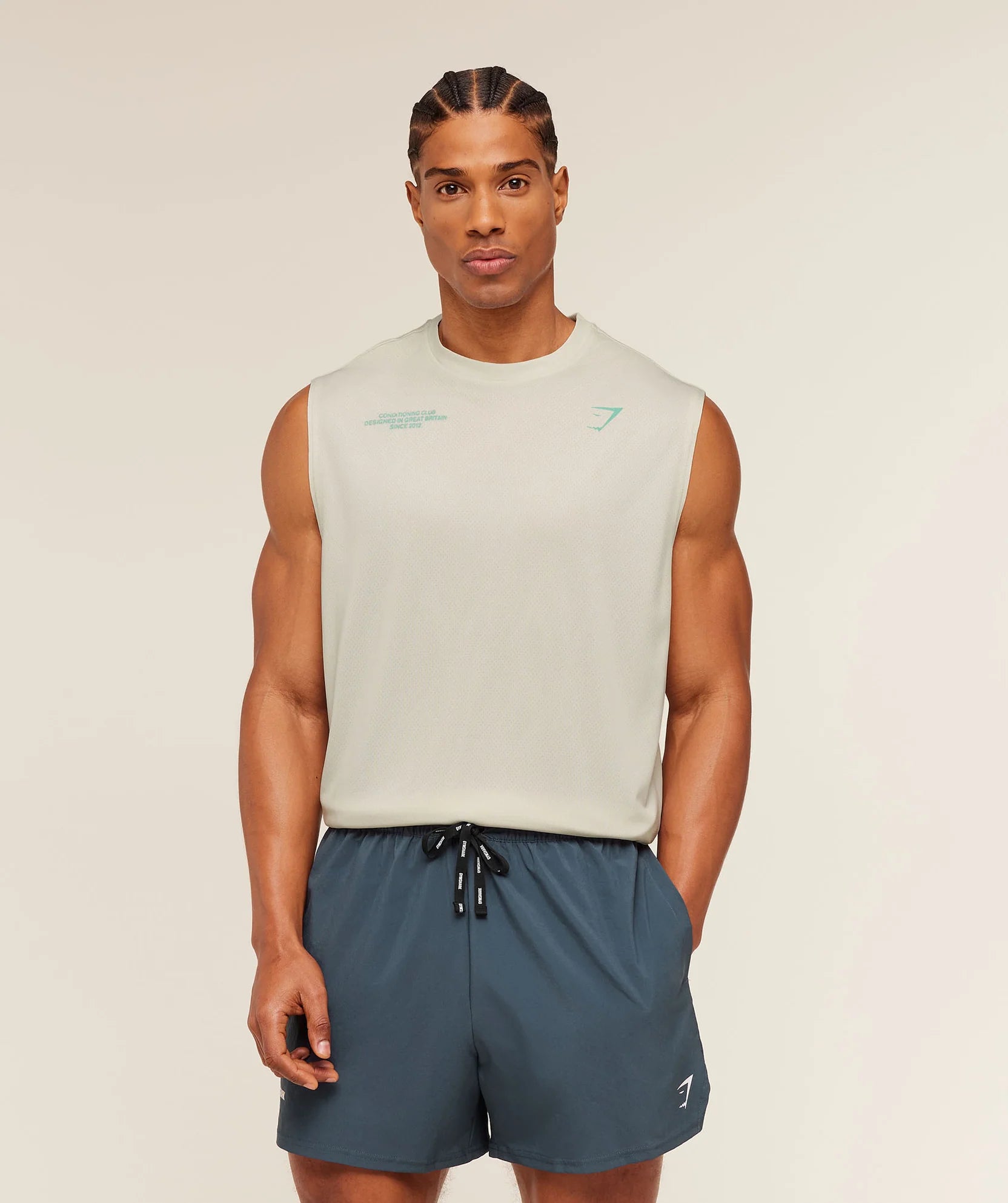 GYMSHARK Conditioning Club Washed Tank White — Gymshark | Authentic India